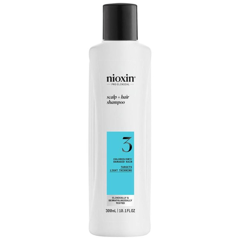Sistema 3 - Champú - Cabello Teñido y Dañado con Debilitamiento Leve 300 ml - Nioxin