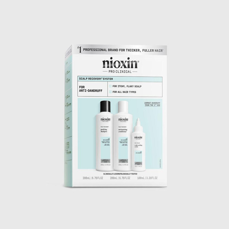 Scalp Recovery - Kit Anticaspa - Cuero Cabelludo Descamado y con Picor 3 u - Nioxin