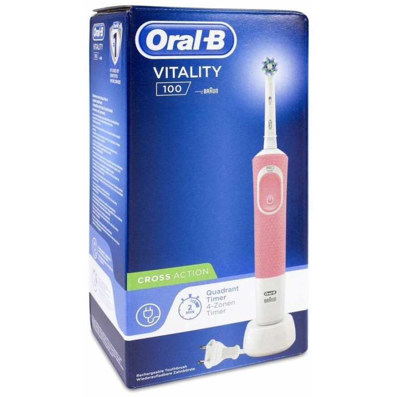 Oral - B Vitality 100 Cross Action Cepillo Eléctrico Rosa - Oral B