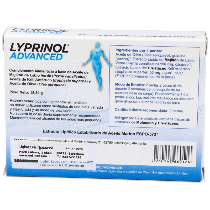 Lyprinol Advanced 60perlas - Universo Natural