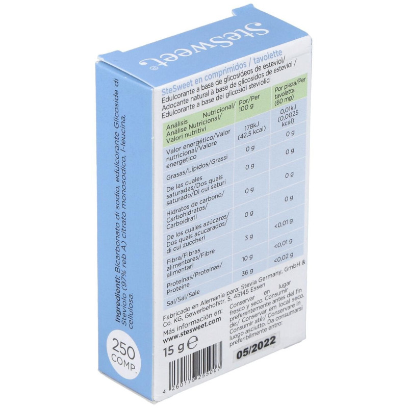 Stevia 250Tabletas