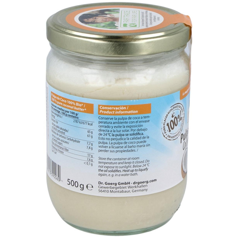 Pulpa De Coco Manteca 500Gr. Bio 2