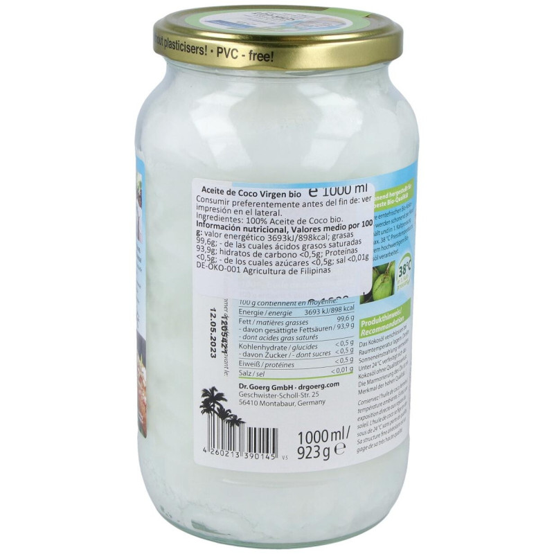 Aceite de Coco 1lt .bio 2 - Dr. Goerg