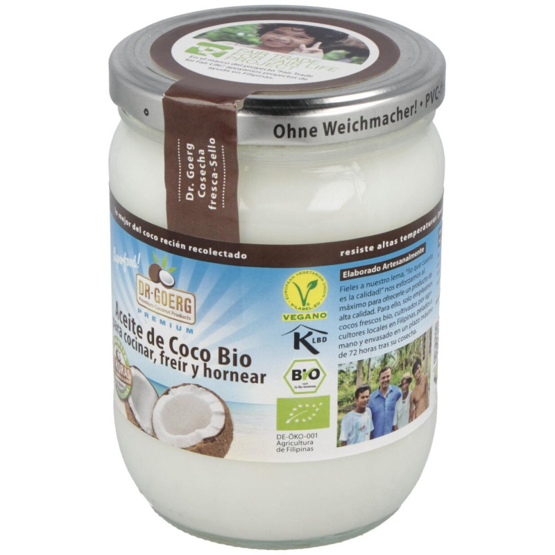 Aceite de Coco Premium para Cocinar 500ml. Bio 2 - Dr. Goerg