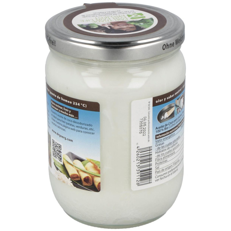 Aceite de Coco Premium para Cocinar 500ml. Bio 2 - Dr. Goerg