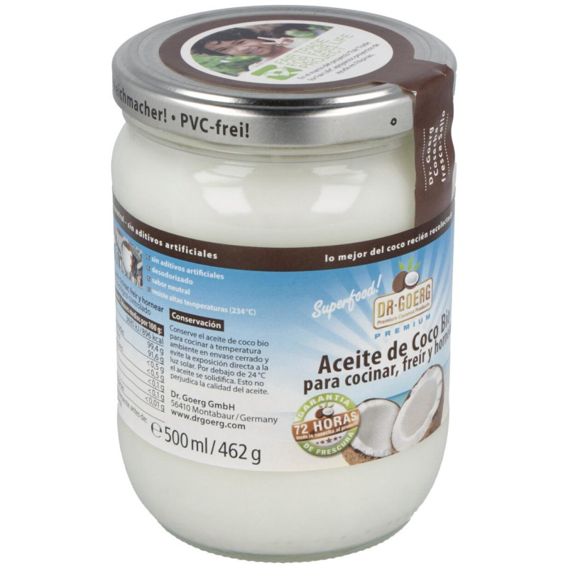 Aceite de Coco Premium para Cocinar 500ml. Bio 2 - Dr. Goerg