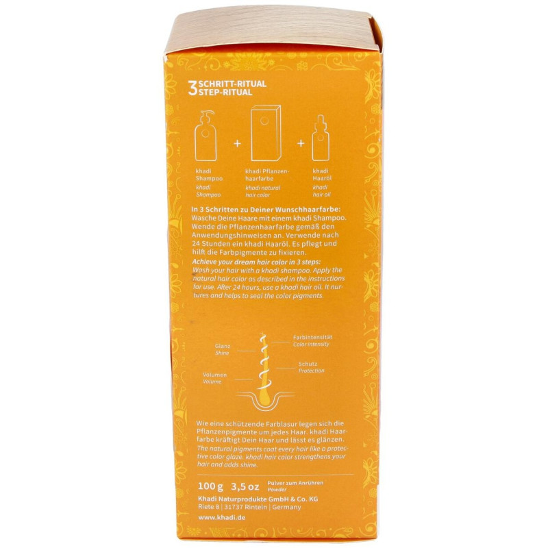 Tinte Herbal Color Rubio Medio 100gr - Khadi