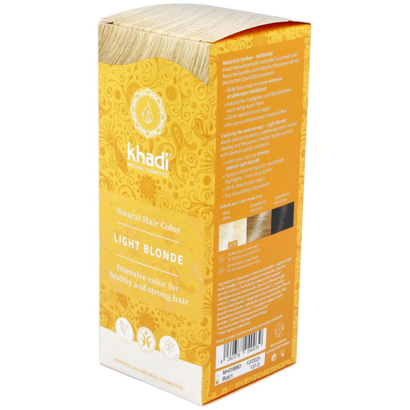 Tinte Rubio Claro 100% Vegetal 100g - Khadi