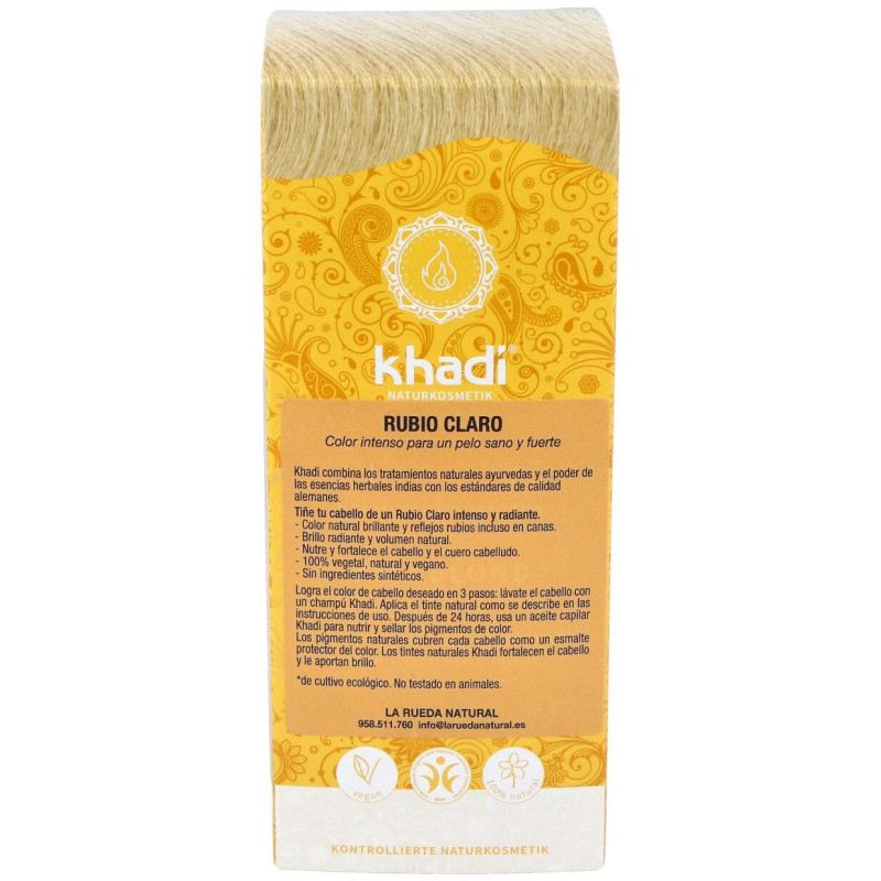 Tinte Rubio Claro 100% Vegetal 100g - Khadi