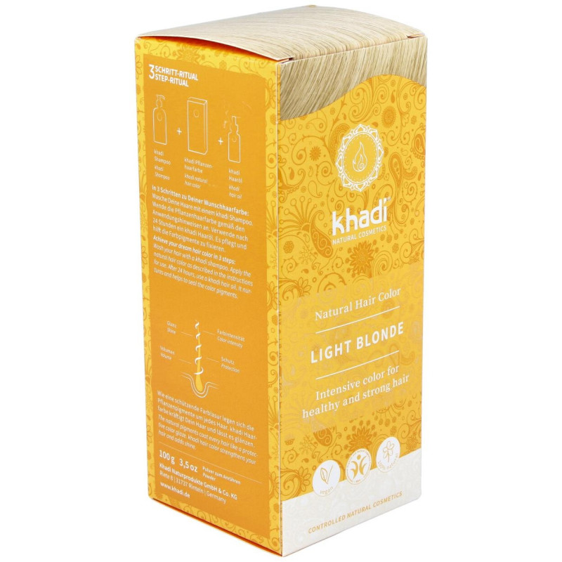 Tinte Rubio Claro 100% Vegetal 100g - Khadi