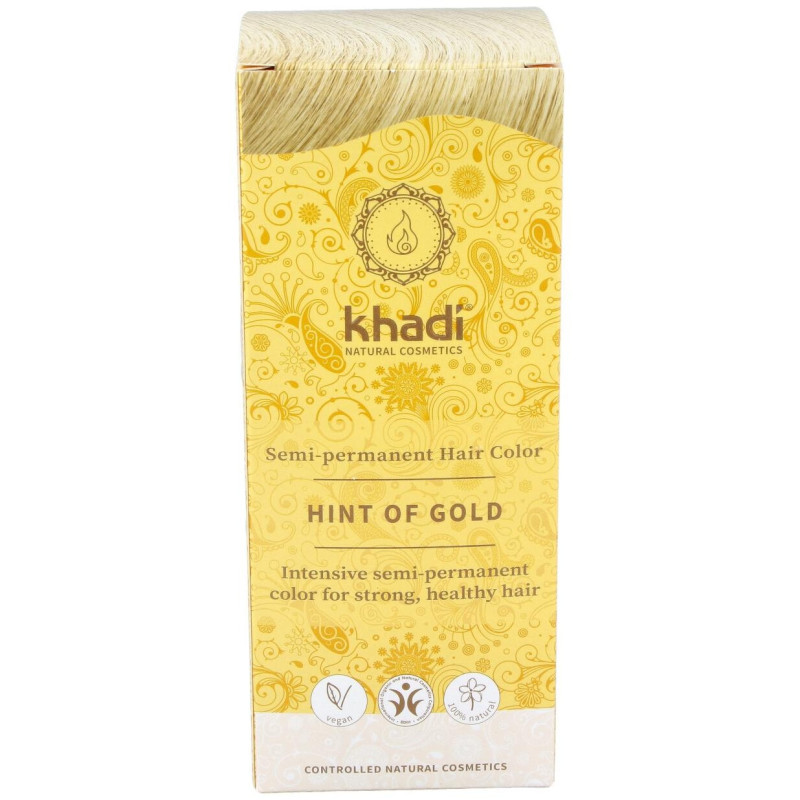 Tinte Herbal Color Rubio Toque Dorado 100gr - Khadi