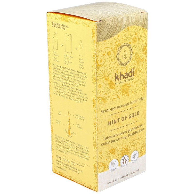 Tinte Herbal Color Rubio Toque Dorado 100gr - Khadi