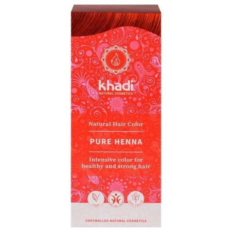 Henna Natural 100% Pura 100g - Khadi