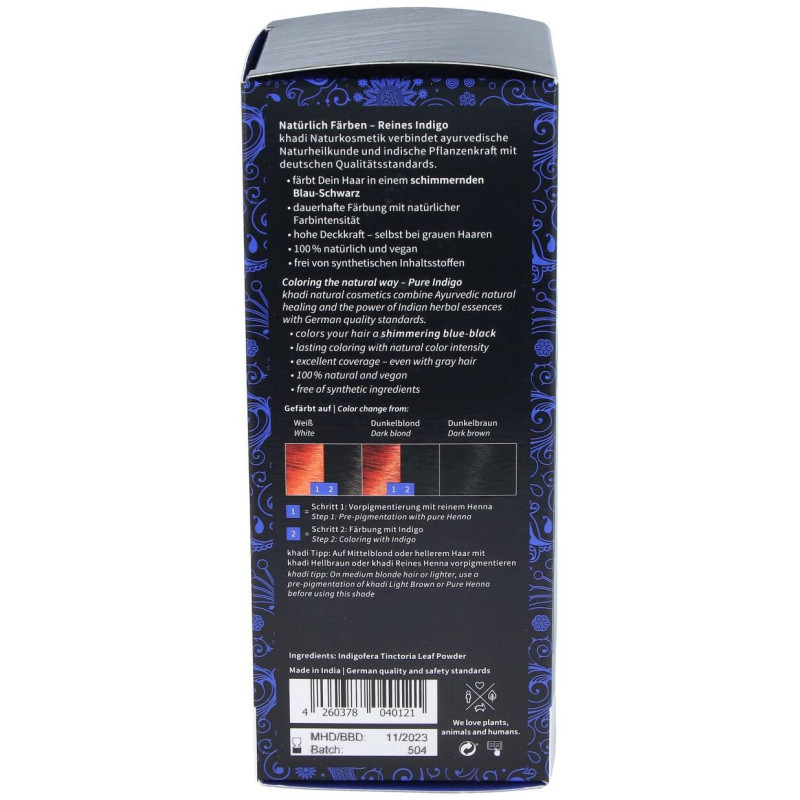 Tinte Indigo Natural Polvo 100g - Khadi