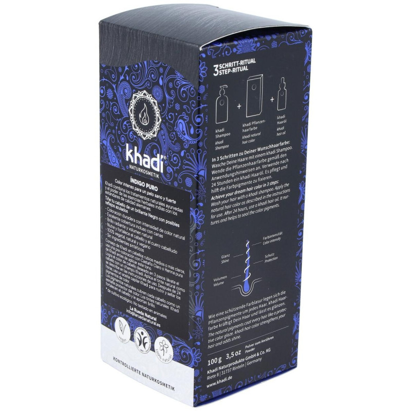 Tinte Indigo Natural Polvo 100g - Khadi