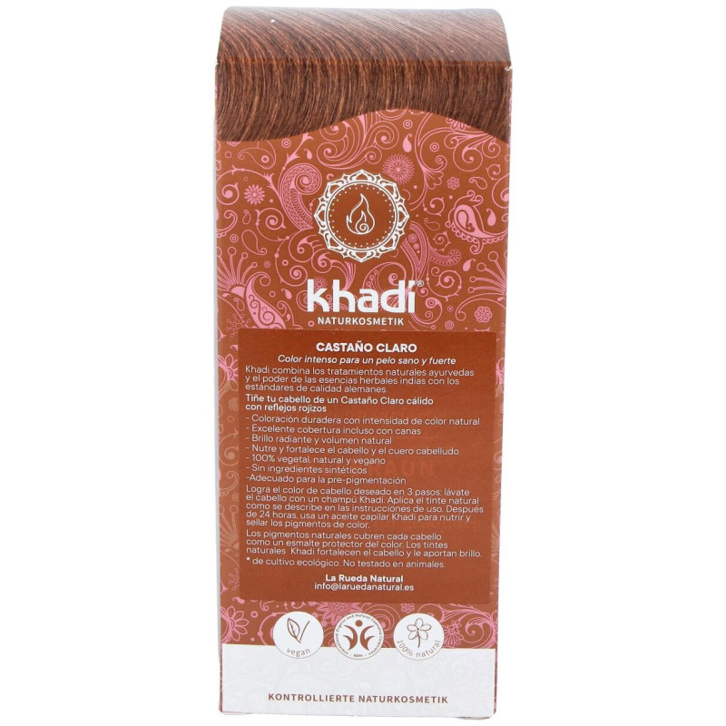 Tinte Castaño Claro 100% Veget 100g - Khadi