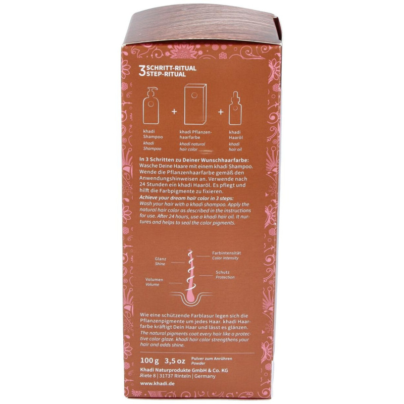 Tinte Castaño Claro 100% Veget 100g - Khadi