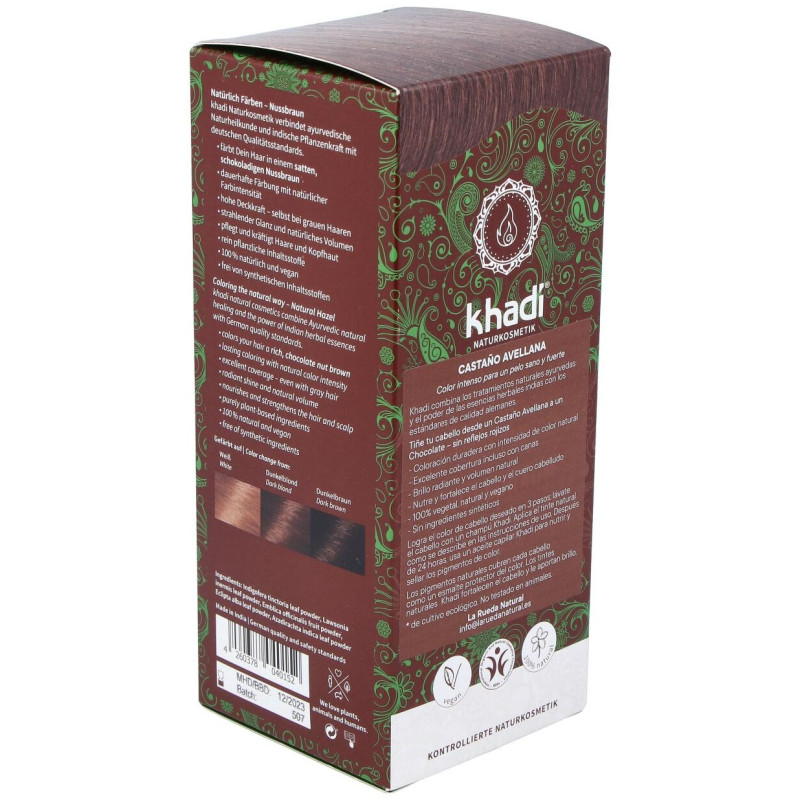 Tinte Herbal Color Castaño Avellana 100gr - Khadi