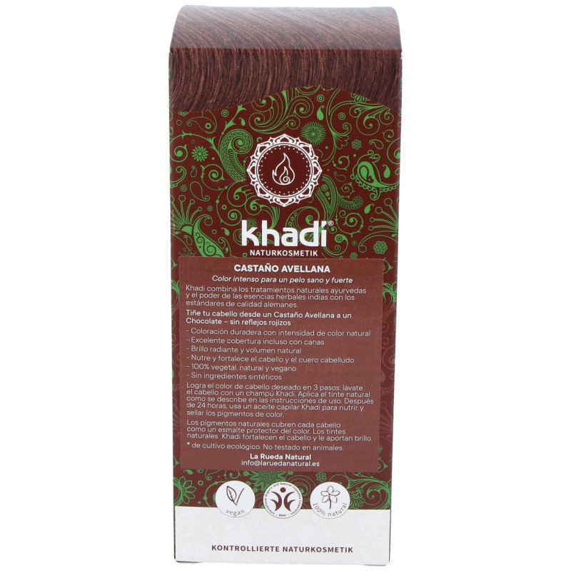 Tinte Herbal Color Castaño Avellana 100gr - Khadi