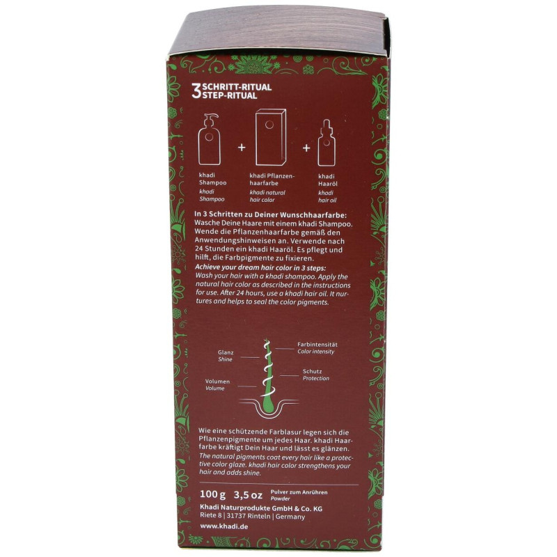 Tinte Herbal Color Castaño Avellana 100gr - Khadi