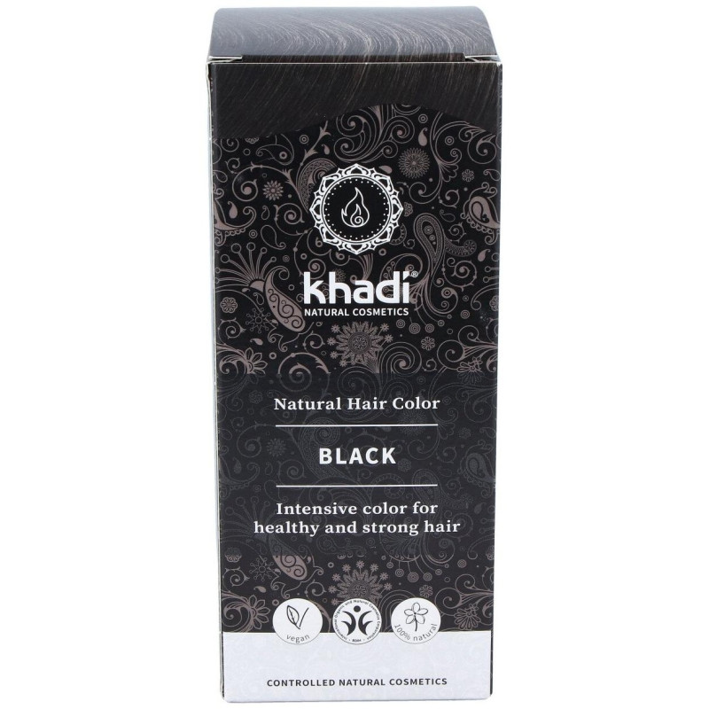 Tinte Negro Herbal 100% Vegeta 100g - Khadi