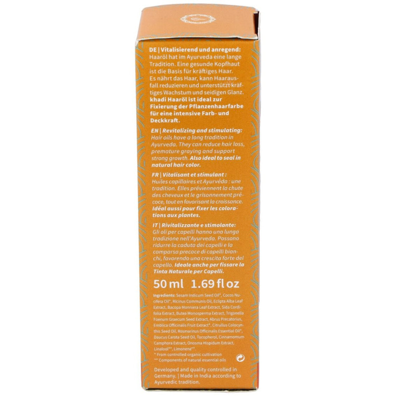 Aceite Capilar Vitalidad Crecimiento Anticaida 50m - Khadi