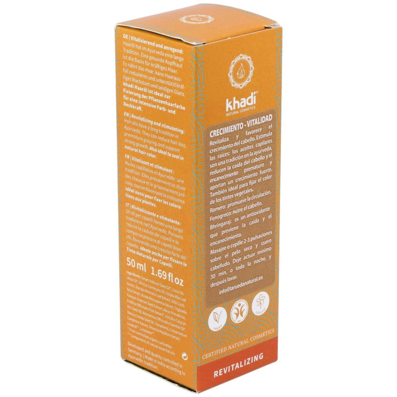 Aceite Capilar Vitalidad Crecimiento Anticaida 50m - Khadi