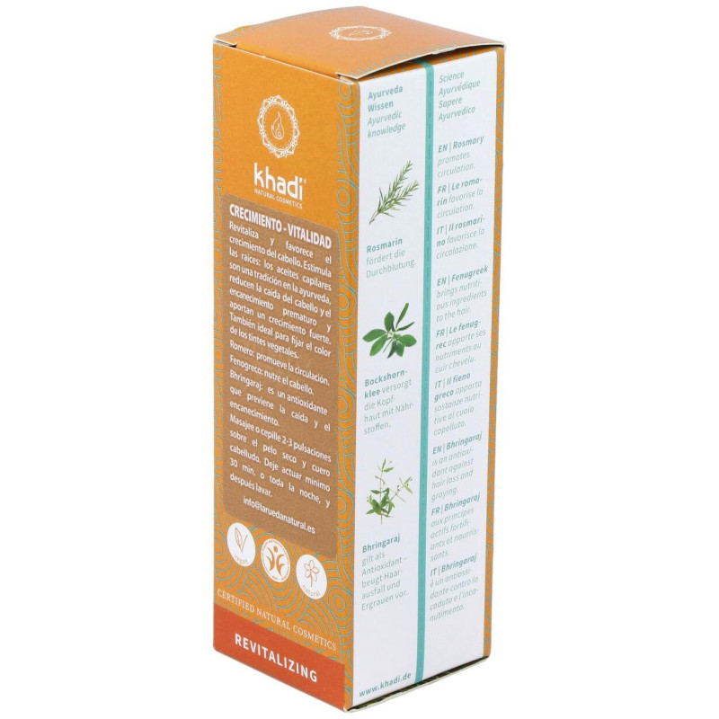 Aceite Capilar Vitalidad Crecimiento Anticaida 50m - Khadi