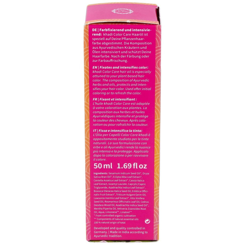 Aceite Capilar Cuidado Color 50ml - Khadi