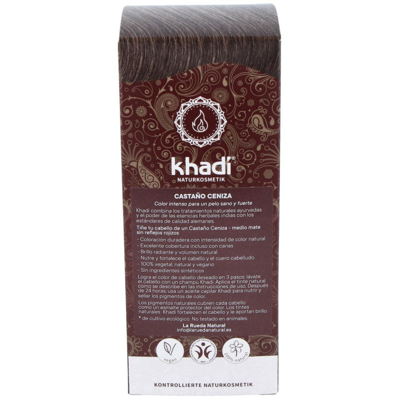 Tinte Castaño Ceniza 100% Vege 100g - Khadi