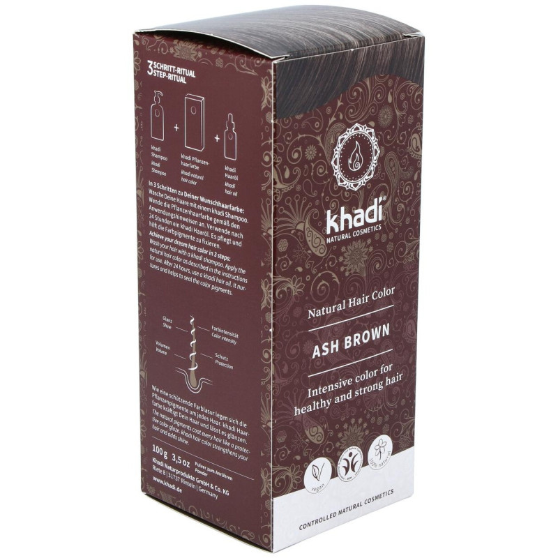 Tinte Castaño Ceniza 100% Vege 100g - Khadi