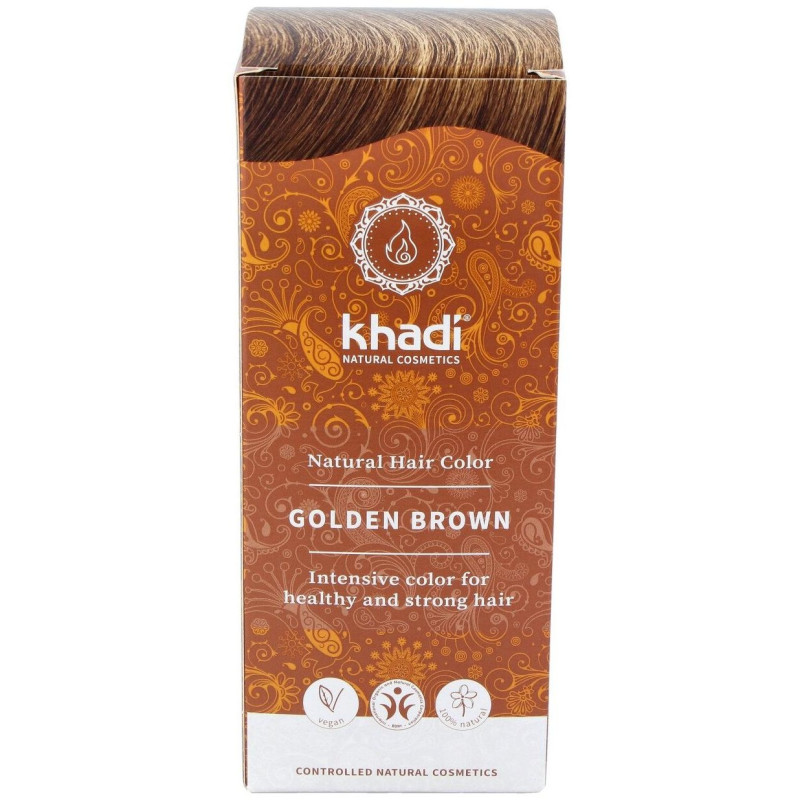 Tinte Castaño Dorado 100% Vegetal 100g - Khadi