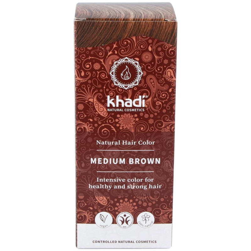 Tinte Herbal Color Castaño Medio 500gr - Khadi