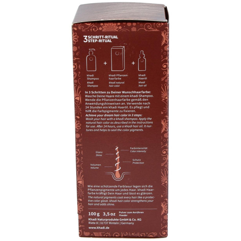 Tinte Herbal Color Castaño Medio 500gr - Khadi