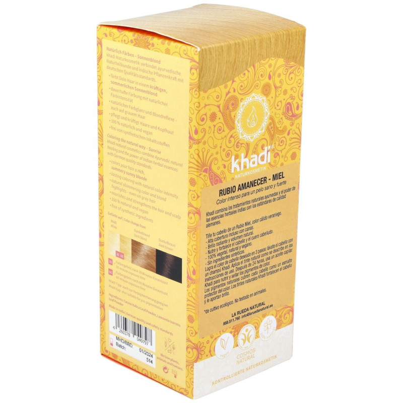 Tinte Herbal Color Amanecer - Miel (sunrise) 100gr - Khadi