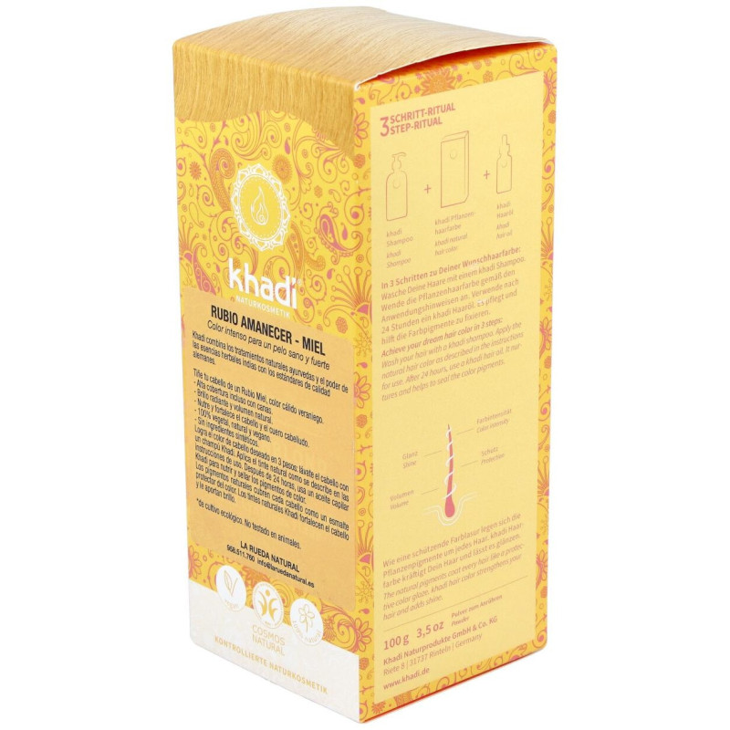 Tinte Herbal Color Amanecer - Miel (sunrise) 100gr - Khadi