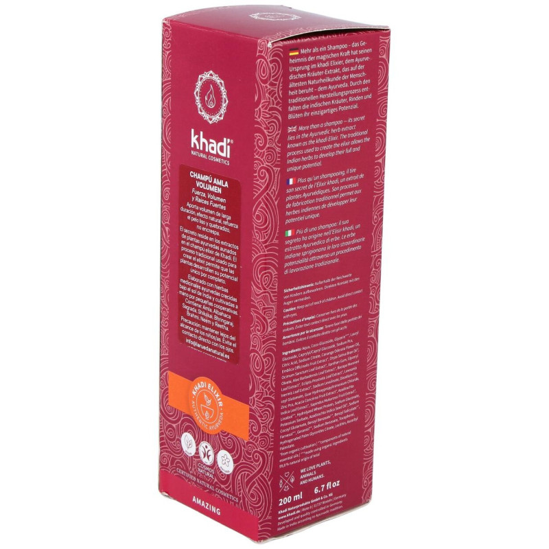 Champú Amla Volumen 200ml - Khadi