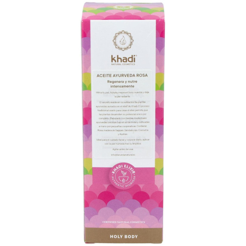 Aceite Elixir Ayurveda Rosa Regenerante 100ml - Khadi