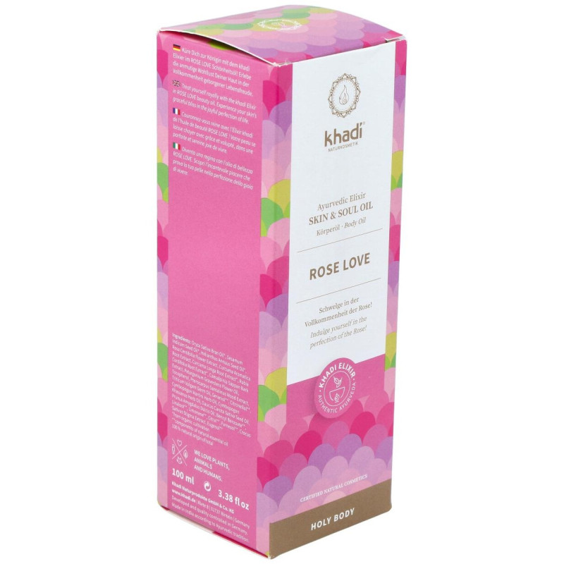 Aceite Elixir Ayurveda Rosa Regenerante 100ml - Khadi