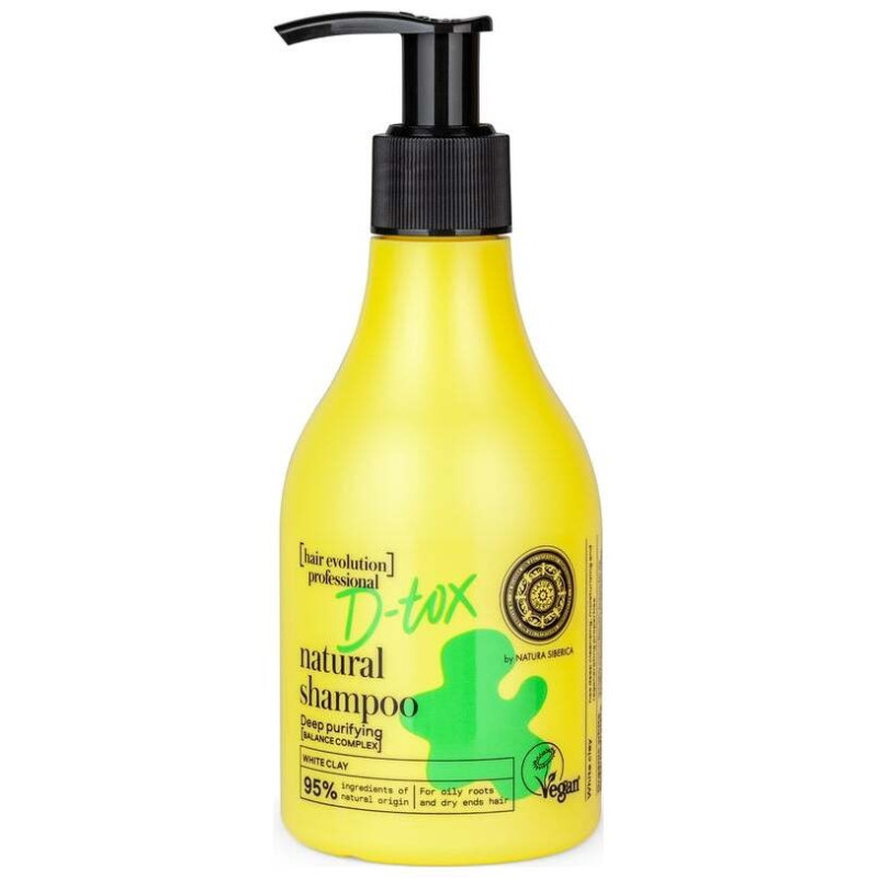 Natura Siberica D-Tox Champú Natural De Arcilla Blanca 245Ml