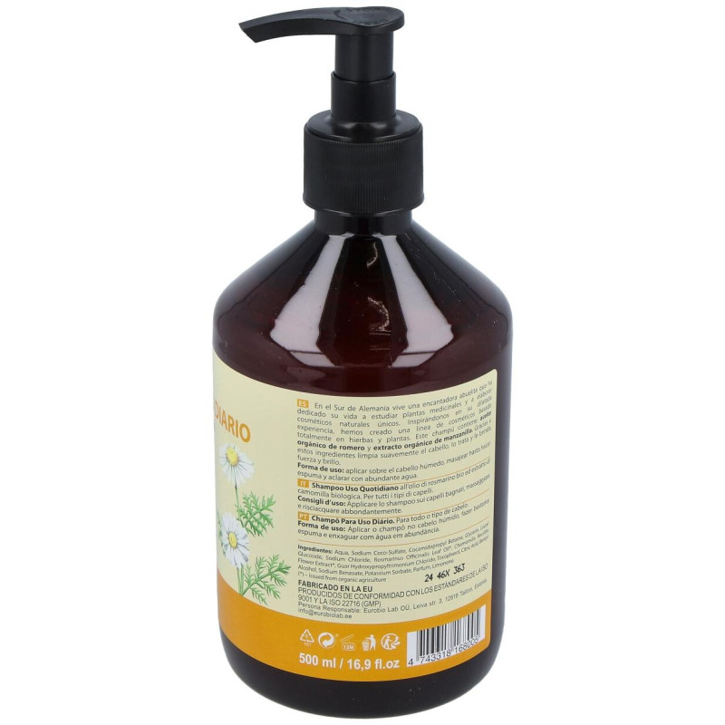 Champú Uso Diario Romero y Manzanilla 6udsx500ml - Oma Gertrude