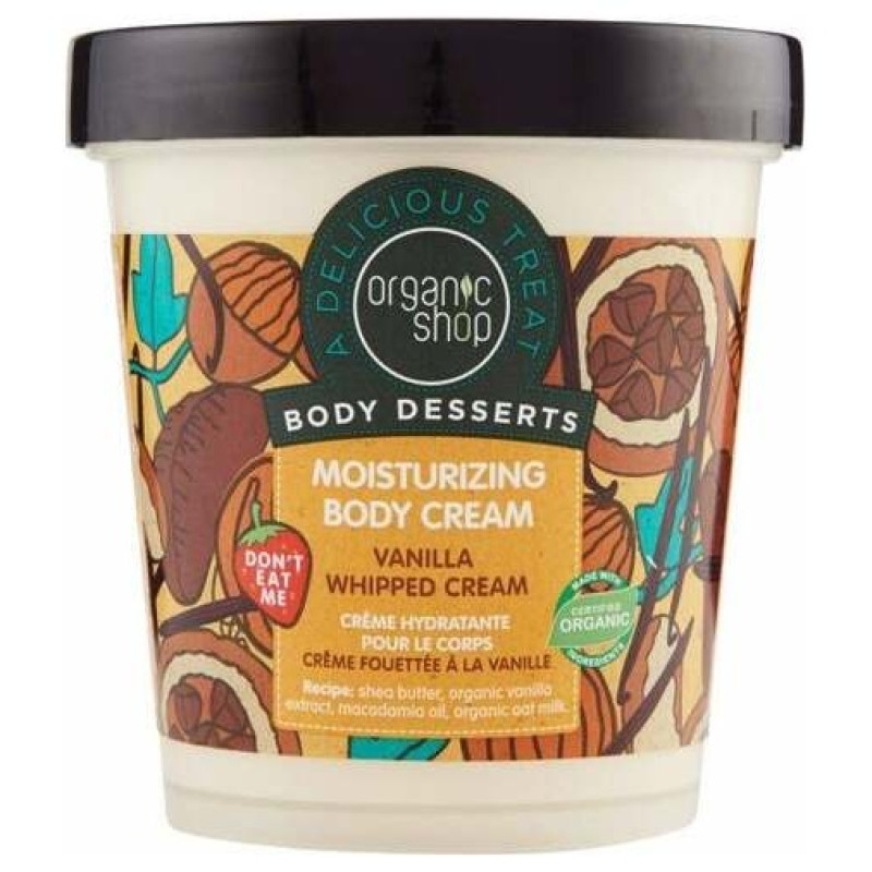 Crema Corporal Hidratante Vainilla 450ml - Organic Shop