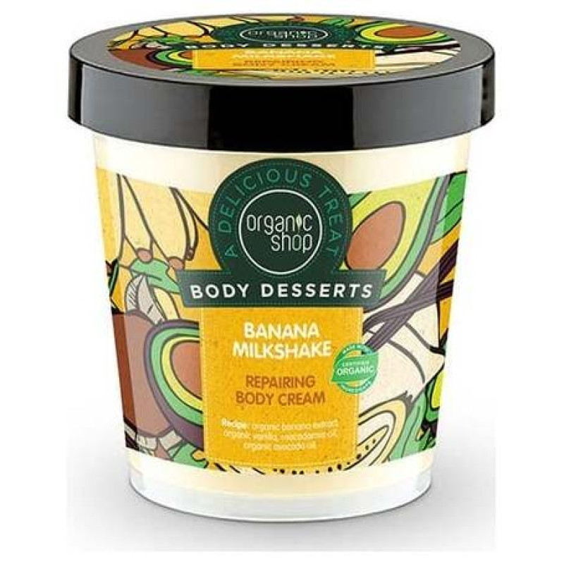 Crema Corporal Reparadora Batido de Plátano 450ml - Organic Shop