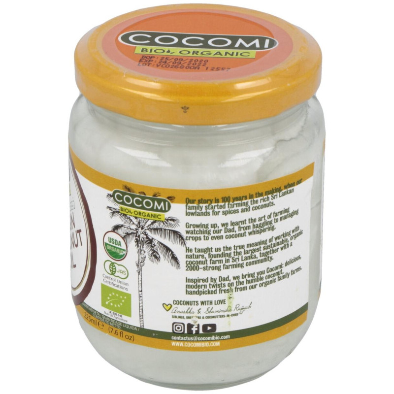 Aceite De Coco Virgen 225Ml Bio