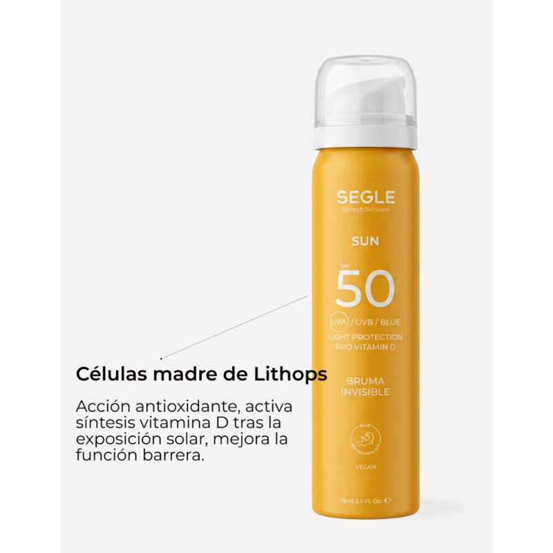Bruma Solar Facial Invisible SPF50, 75 ml. - Segle Clinical 