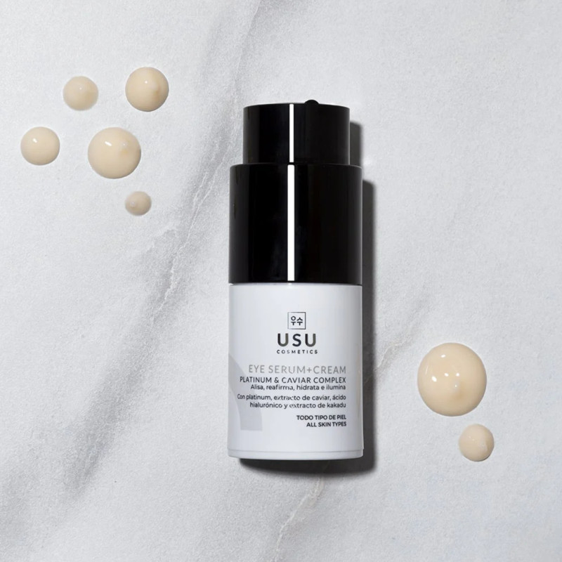 Contorno de ojos Platinum Eye Serum + Cream, 15 ml. - Usu Cosmetics 