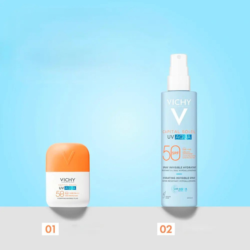 Capital Soleil UV AQUA Spray Hidratante Invisible, 200 ml. - Vichy