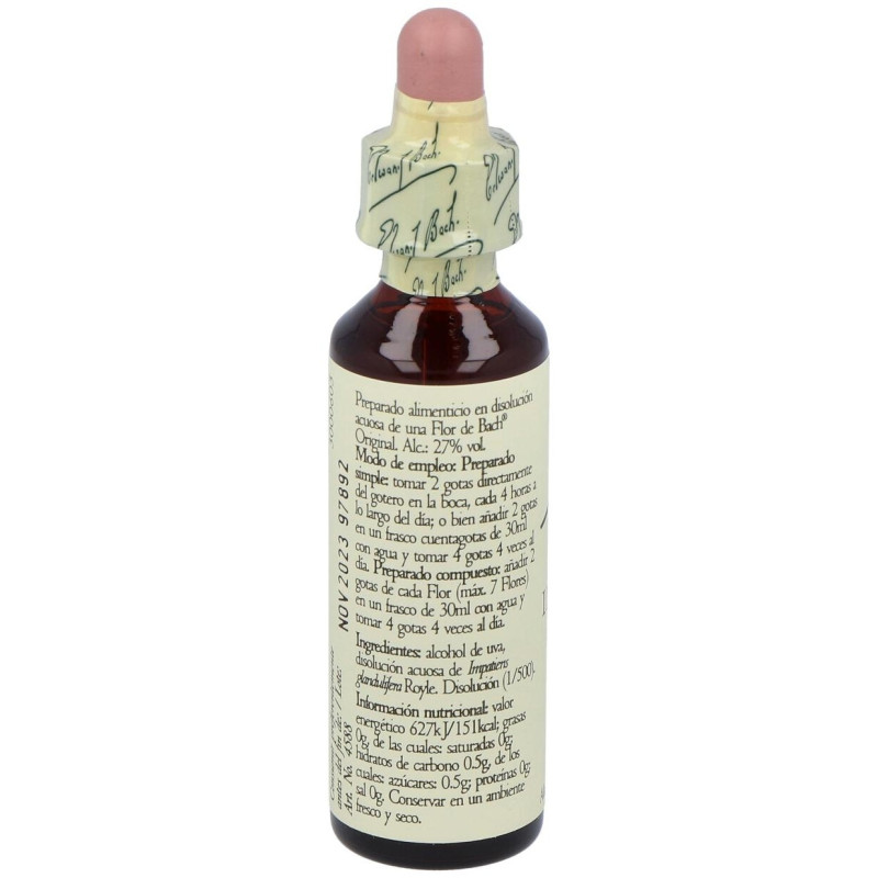 Flores Bach Impatiens Impaciencia 20Ml.