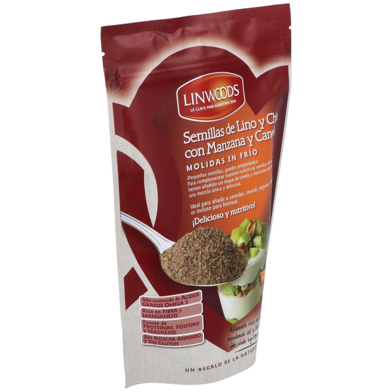 Semillas de Lino con Chia, Manzana Canela 200g Bio - Linwoods
