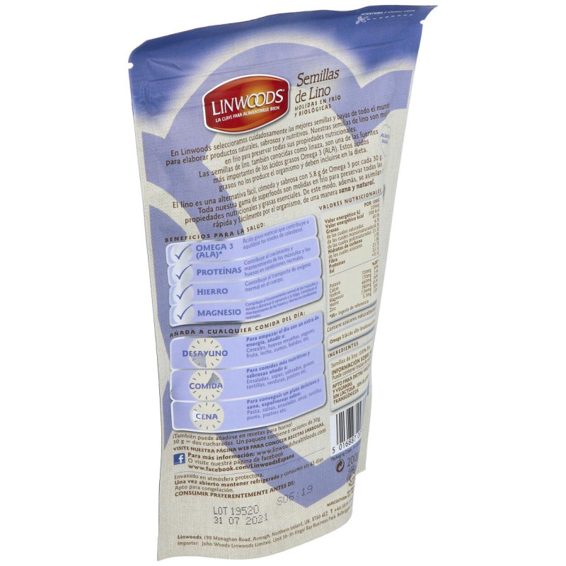 Semillas de Lino Molidas 200gr. Bio - Linwoods